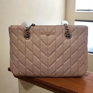 Karl Lagerfeld Paris Karolina Quilted Leather Handbag NWT